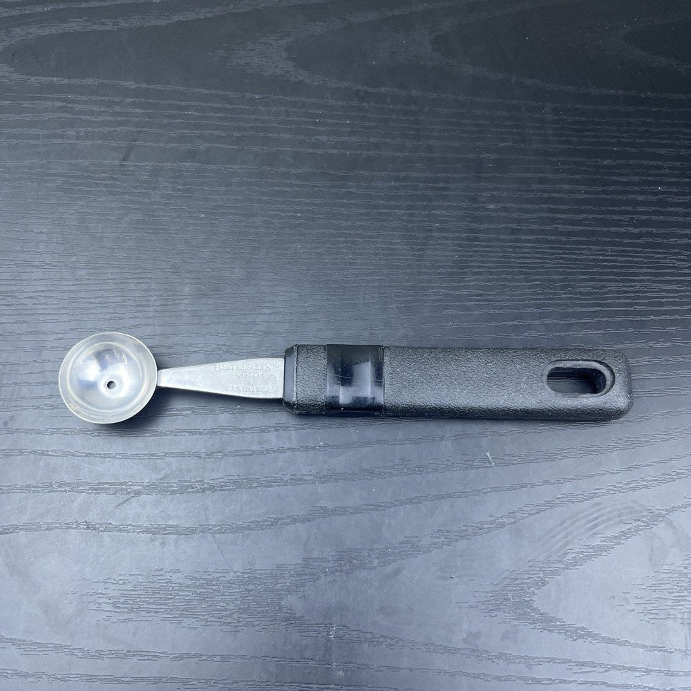 Vintage EKCO Melon Baller Stainless Steel Black‎ Handle USA Fruit Scoop Tool